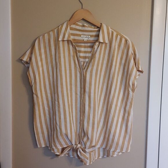 Wonderly Linen Dolman Top Sleeveless - Picture 2 of 7